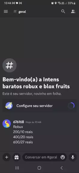 servidor discord robux barato